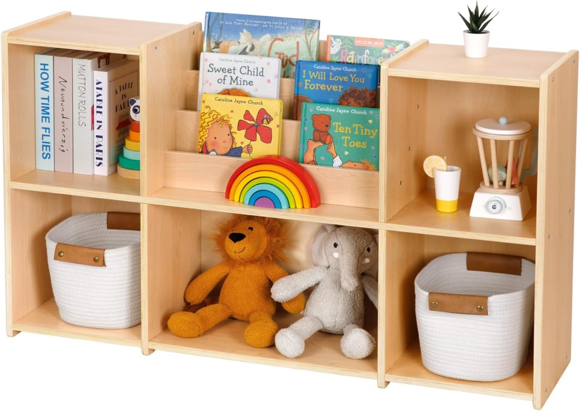 Bookshelf 5 Tier - OOOK Montessori Bookshelf and Toy Storage