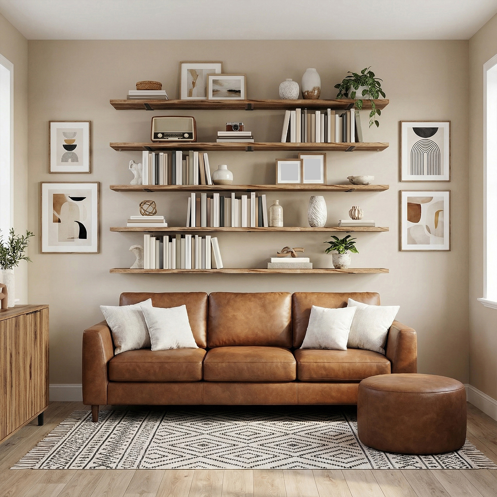 Bookshelf 5 Tier - 5-Tier Wall Mounted Bookshelf 72x11.81inch Solid
