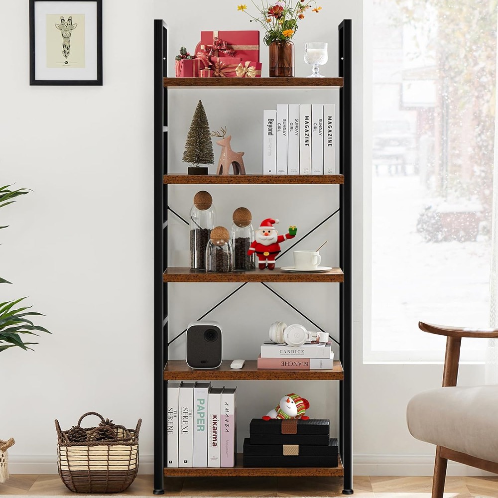 5-Tier Open Bookshelf, Tall Di - đánh giá và giá Bookshelf 5 Tier