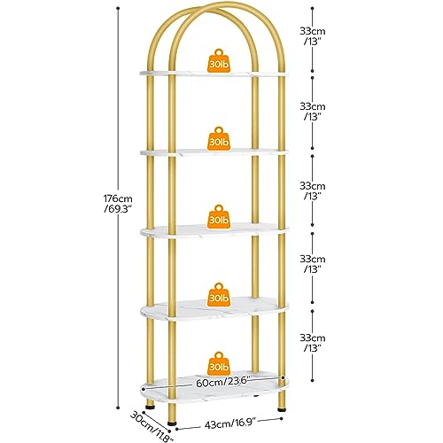 5 Tier Floor Standing Bookshel - đánh giá và giá Bookshelf 5 Tier