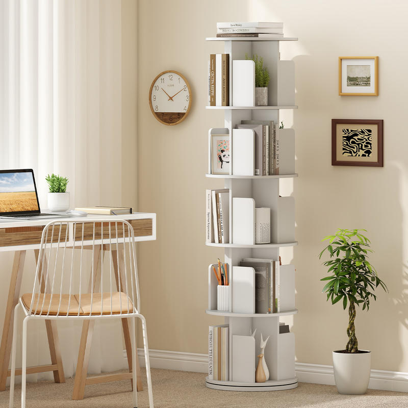5-Tier Rotating Bookshelf 360° - đánh giá và giá Bookshelf 5 Tier