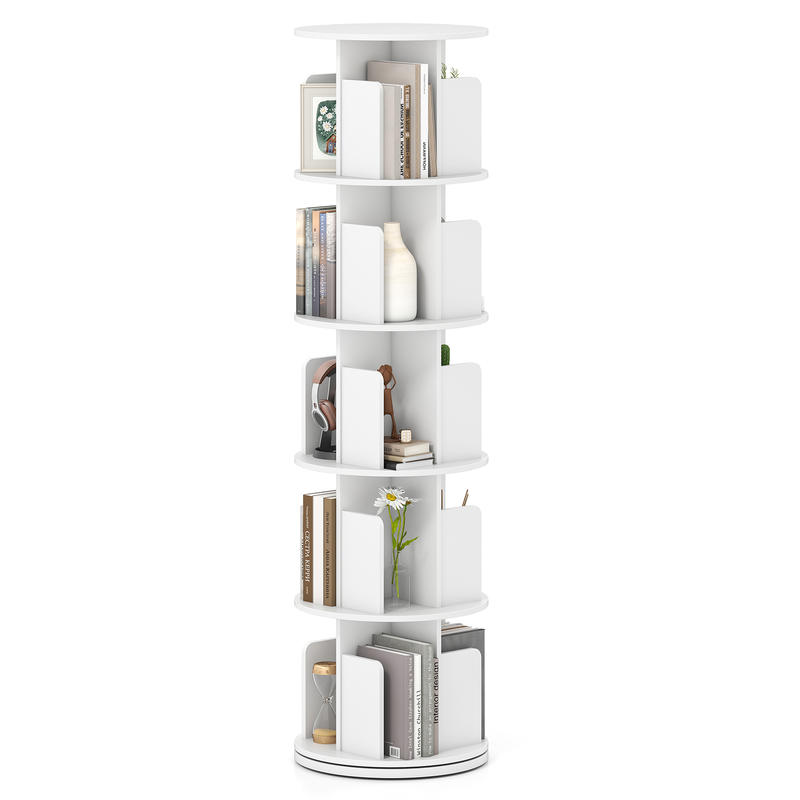 5-Tier Rotating Bookshelf 360° - đánh giá và giá Bookshelf 5 Tier