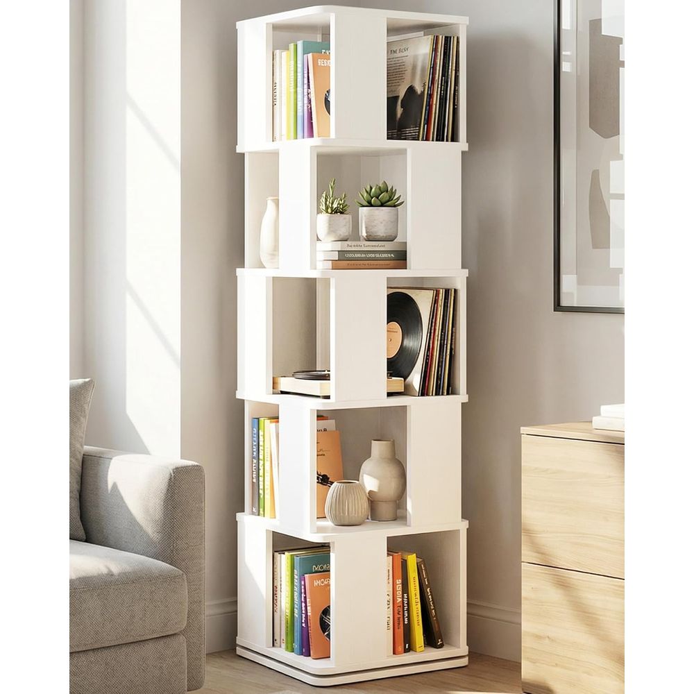 5-Tier Rotating Bookshelf - 36 - đánh giá và giá Bookshelf 5 Tier