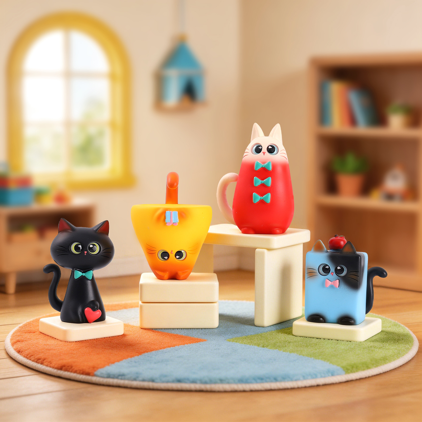 Blind Box Cat Figurine Resin C - đánh giá và giá Office Furniture Desk