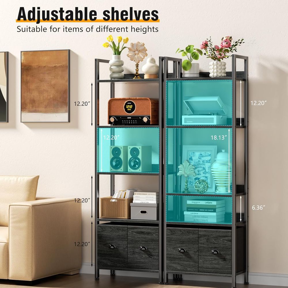 5-Tier Bookshelf, Tall Bookcas - đánh giá và giá Bookshelf 5 Tier