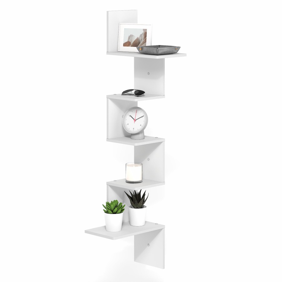 ROSSI 5-Tier Corner S-shape Ra - đánh giá và giá Bookshelf 5 Tier