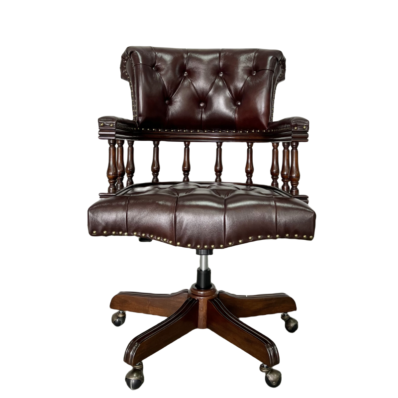 Dark Ox Blood Chesterfield Cap - đánh giá và giá Office Furniture Uk
