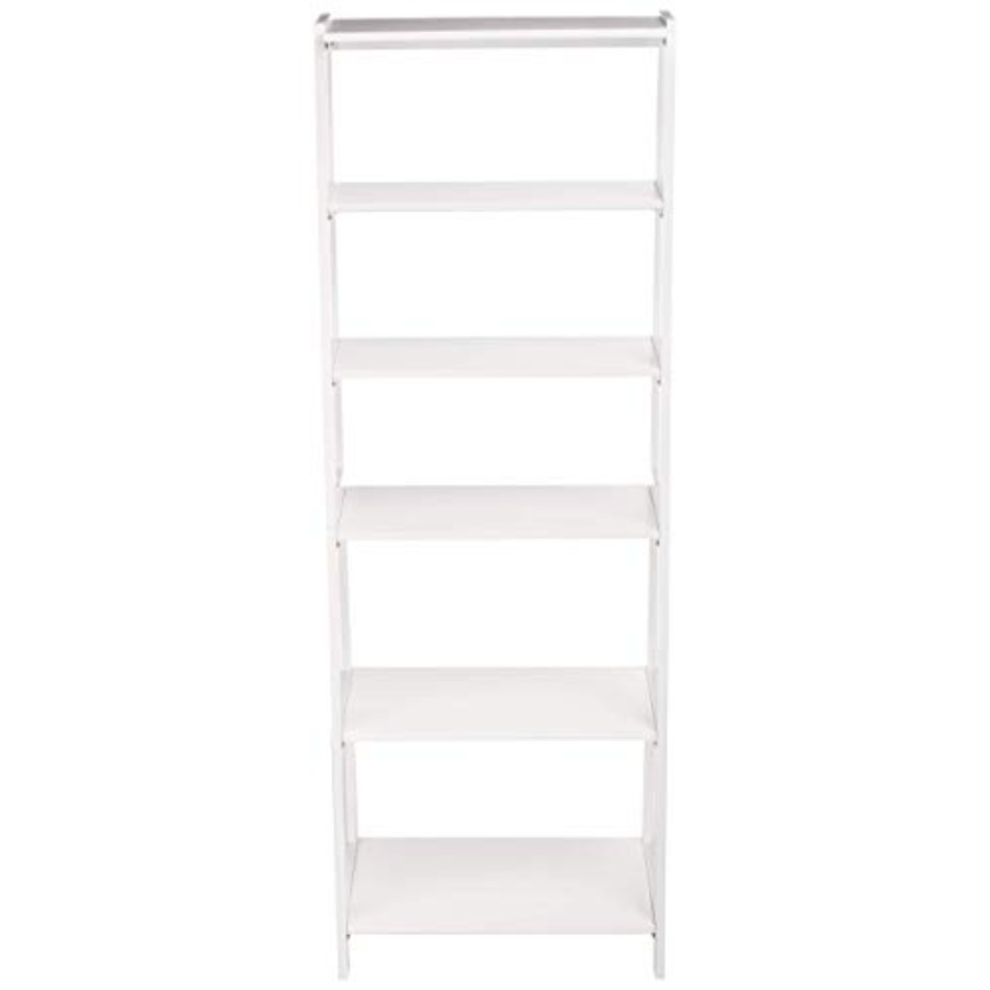 5-Tier Sturdy Rubberwood Ladde - đánh giá và giá Bookshelf 5 Tier