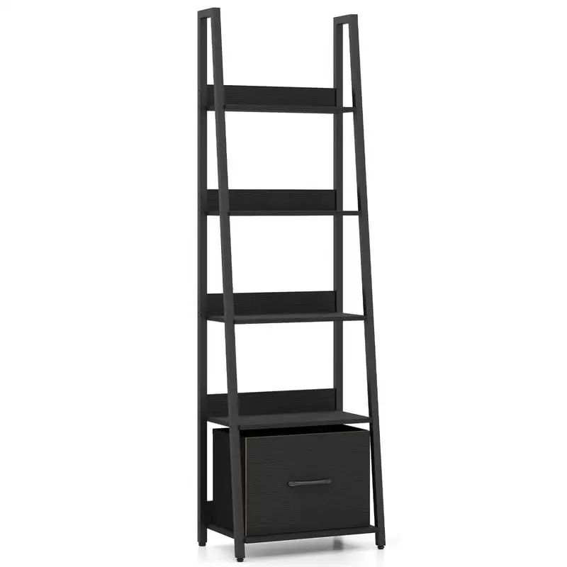 5-Tier Ladder Bookshelf with F - đánh giá và giá Bookshelf 5 Tier