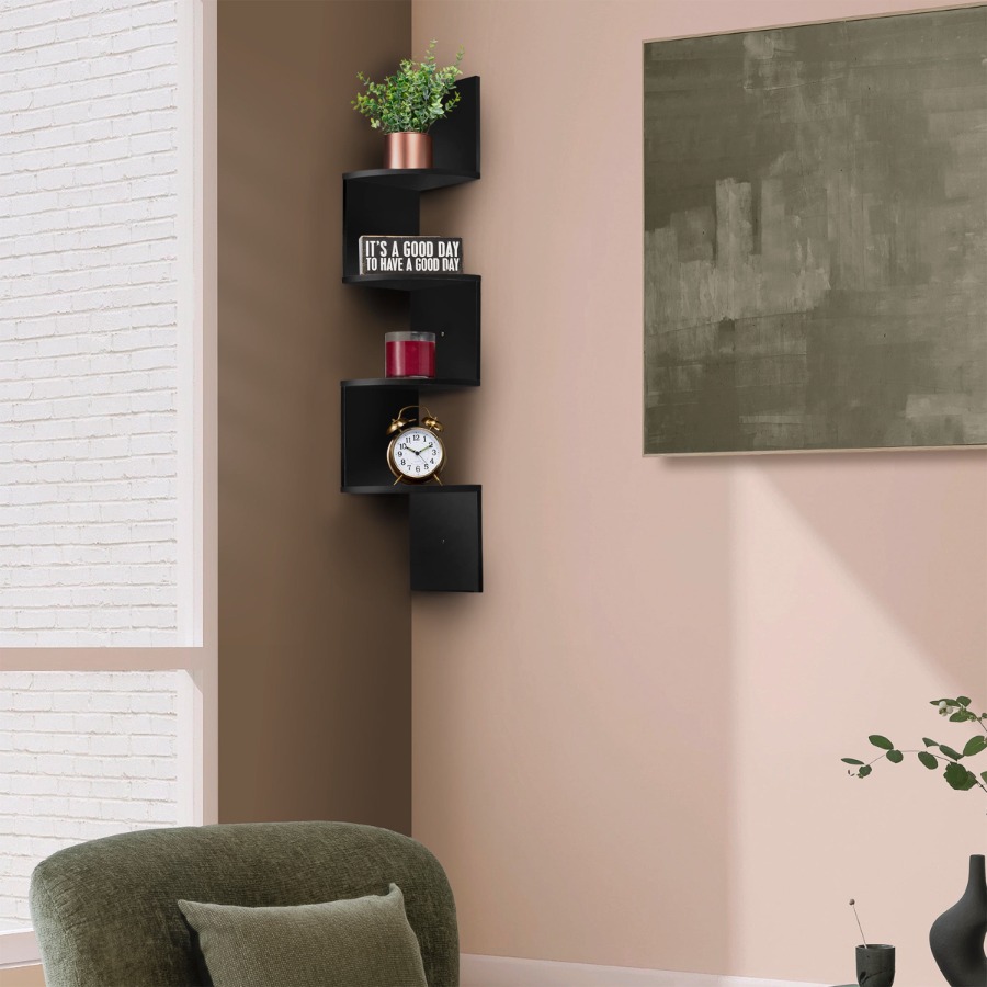 5-Tier Zig Zag Corner Wall She - đánh giá và giá Bookshelf 5 Tier