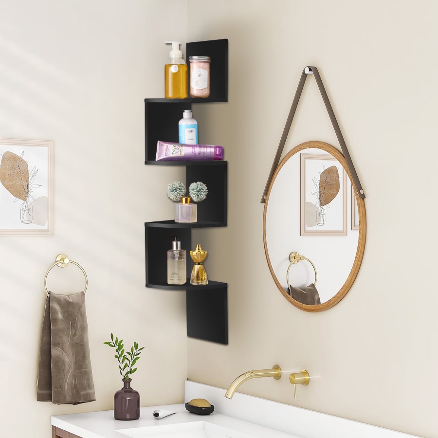 5-Tier Zig Zag Corner Wall She - đánh giá và giá Bookshelf 5 Tier