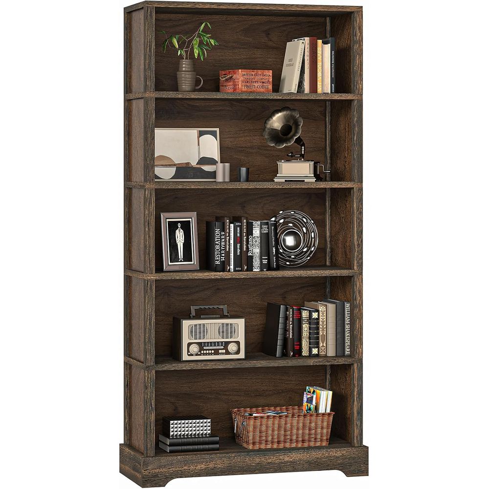 5-Tier Solid Wood Book Shelf,  - đánh giá và giá Bookshelf 5 Tier